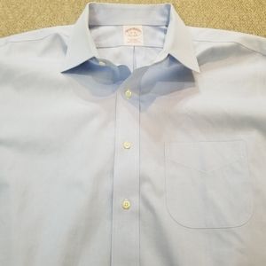 Brooks Brothers Blue Non-Iron Dress Shirt 16-36